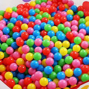 MINIKIDZ 48 Baby Premium Multicolour Balls for Kids Pool Pit/Ocean Ball Without Sharp Edges Soft Balls for Toddler Play Tents & Tunnels Indoor & Outdoor Bath Toy
