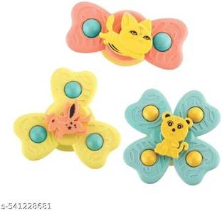 LUNASTRA 3 PCS Suction Cup Spinner Toys – Bath Time & Tabletop Fun for Kids & Toddlers Bath Toy