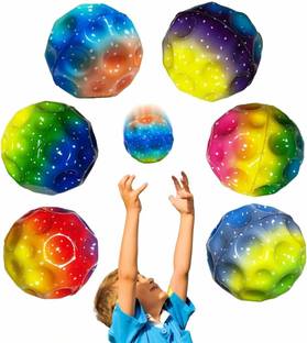 radhey preet Multicolor Jumping Space Ball, Price For 4pcs | RP1084 Bath Toy