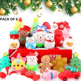 ANABGI Christmas Squishies Toys Kawaii Cute Squishy For Best Gift Christmsa (PACK-5) Bath Toy