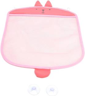 GRABIT Bath Toy Organizer for toddlers – Mesh Storage Bag with Strong Suction Cups Bath Toy