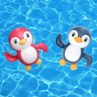 Signamio Wind Up Swimming pool water floating Penguin Baby Bath Toy
