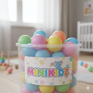 MINIKIDZ Baby Premium Multicolour Balls for Kids Pool Pit/Ocean Ball Without Sharp Edges Bath Toy