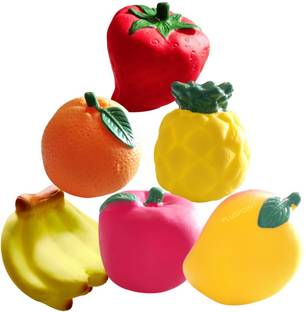 ATHRAVTOYS Soft and Fruits Ball Set for Kids Pack of 6 | Chu-Chu Toys for Babies Bath Toy
