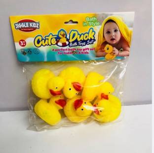 Khatushyam Baby duck 6 piss big chu chu multicolour toys Bath Toy
