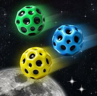radhey preet Multicolor Jumping Space Ball, Pack of 3pcs | RP1014 Bath Toy