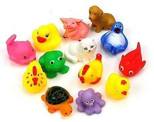 BHVMEY chu toys set babies bath 12 pcs Bath Toy