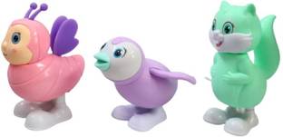 SR Toys Key Operated Wind Up Toys Pack of 3 | Jumping Toys Bath Toy