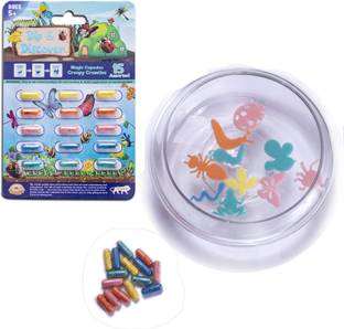 Kimon Toys Dip & Discover - 15 Pcs. Creepy Crawlies Grow in Water Magic Capsules Bath Toy
