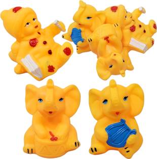 mini gifts Bath Aquatic 2 Elephant & 1Baby Chu Chu Toys for Newborn Babies, Kids (3 Pcs) Bath Toy