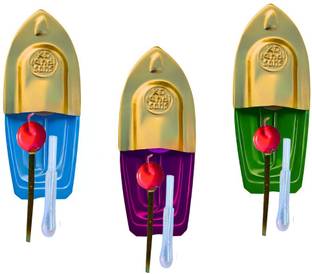 kd and sons 3 pcs pop pop steam boat toy || pop pop boat with free wax candle & dropper || putt putt nav steam boat, fat fat boat Bath Toy