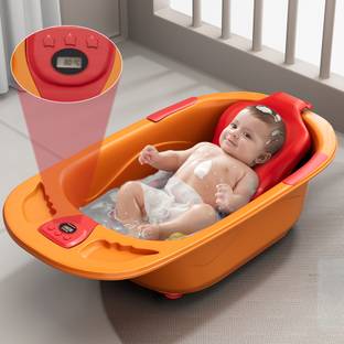 StarAndDaisy Bathtub & Bath Seat with Temperature Sensor | Baby Kids Bather chair