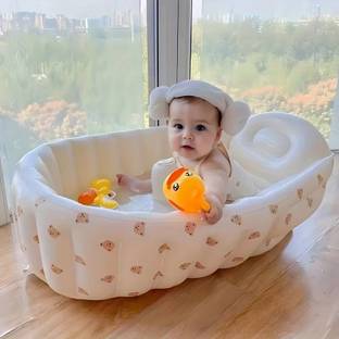 HSR Inflatable Baby Bathtub with Built-in Air Pump For Newborn Babies