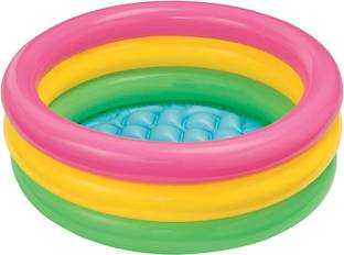 indmart Inflatable Kiddie Pools Kids Swimming Pool Toddler Pools, 3 ft Large Summer Pool