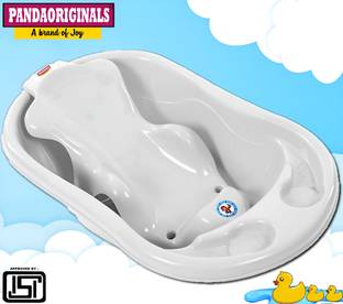 Pandaoriginals Bath Tub and Bath Sling Combo with Soap Case & Drainer| Safest For Your Child