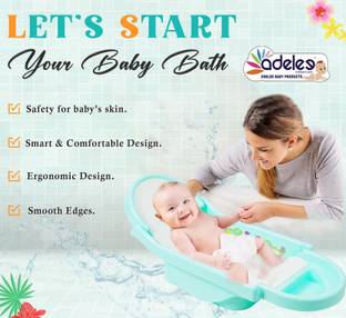 Little Funky Sunbaby Foldable Baby Bathtub Anti-Slip Foam for Body & Head Support, Age 0-6 M
