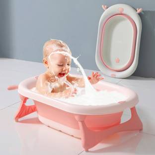 R for Rabbit Bubble Double Aqua Baby Bathtub, Toddlers of 0 to 3 Years Kids Bathtub - Pink
