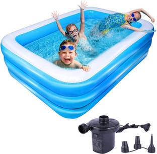 P for Pogu 8.5 Feet Rectangular Inflatable Swimming Pool Bathtub Soft Material for kids