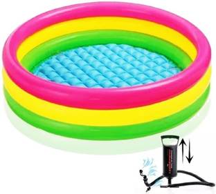 GOSHOPPE ENTERPRISES Inflatable Kids Water Bath tub Pool for Kids (2-feet) with air Pump