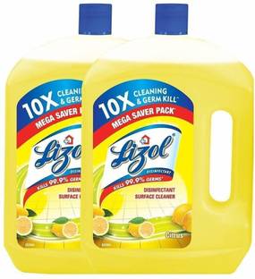 Lizol Disinfectant Surface Cleaner - 2 L (Pack of 2,Citrus) Citrus