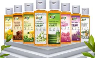 7Fresh Perfumed Phenyl Concentrate Liquid Combo Pack 800 ml (MAKES 20 TO 32 LITRE) LEMONGRASS+LAVENDER+JASMINE+ROSE+LIME+SANDAL+MARYGOLD+EUCALYPTUS