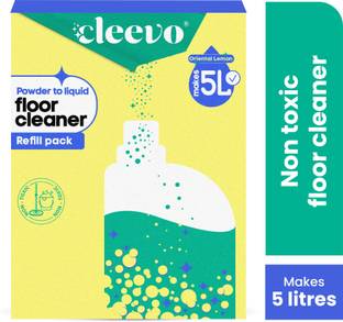 cleevo Floor Cleaner Liquid | Refill Pack | Natural & Non Toxic Bathroom Tile Lemon