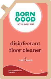 Born Good Plant Based Disinfecting Liquid Floor/Surface Cleaner (1000ml) USDA Certified Turkish Apple wood