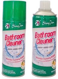 Shield plus Bathroom Cleaner Powerful Foaming Action Remove Stain(Avoid Downward Spray) Lemon