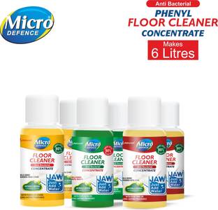 MicroDefence Phenyl Floor Cleaner Concentrate|KillGerms|NaturallyDerived|50ml=1L|2x50ml Each Pine, Lemon, Neem(Citronella)