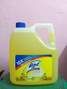 Lizol Floor Cleaner Liquid, Citrus - 5 Litre | Suitable for All Floor Cleaner Mops Lemon Fragnance