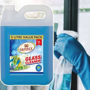 SAFONEX Glass Cleaner , Glass Table - Glass Window Cleaning Solution (5 Litre)