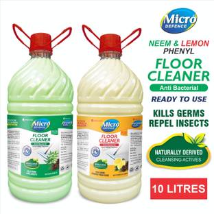 MicroDefence Phenyl Floor Cleaner|Kills Germs & Repel Insects|Natural & Safe for Kids & Pets| Neem & Lemon