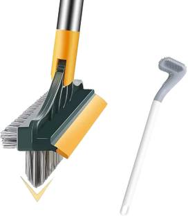 NARV Bathroom Cleaning Brush with Wiper 3 in 1, Golf Head Toilet Cleaner Brush K3 Regular
