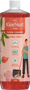 Kleenest Plant Based Floor Cleaner with goodness of coconut, 10X Cleaning Floral Wave