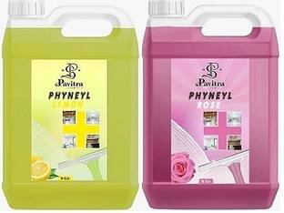 PAVITRTA Premium LEMON & ROSE Phenyl For Floor, Kitchen & Bathroom (10 ltr) LEMON & ROSE