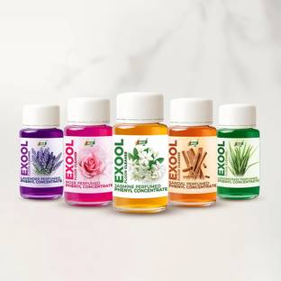 7Fresh EXOOL Perfumed Phenyl Concentrate Liquid Combo Pack (MAKES 5 LITRE) JASMINE+ROSE+LAVENDER+SANDAL+LEMONGRASS