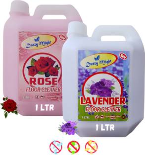 Dusty Might Disinfectant Phenyl Liquid Combo For Homes Offices Commercial Use Rose And Lavender