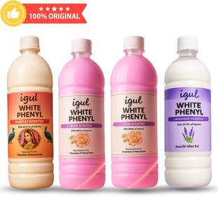 IGUL White Phenyl Combo – 2 Rose, 1 Lavender ,1 Mumtaz Scented: Rose, Lavender & Mumtaz Scented: