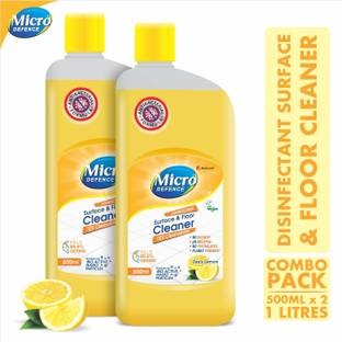 MicroDefence Disinfectant Floor,Kitchen,Surface,Wood Cleaner|Kills 99.9% Germ|Safe for Kids Lemon