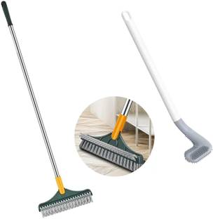 NARV Toilet Cleaner Brush Flexible Deep Clean, Floor Scrub Brush with Long Handle K3 Regular