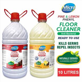 माइक्रोडिफेंस Floor Cleaner Phenyl Pine & Lemon Combo|Kill Germs|Repel Insects|Safe for Kids|