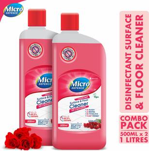 MicroDefence Disinfectant Floor,Kitchen,Surface Cleaner Concentrate|Kills 99.9% Germs|British Rose