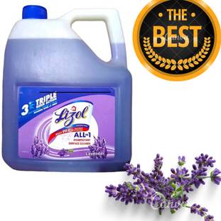 Lizol Disinfectant Surface & Floor Cleaner Liquid, 5 Litre lavender