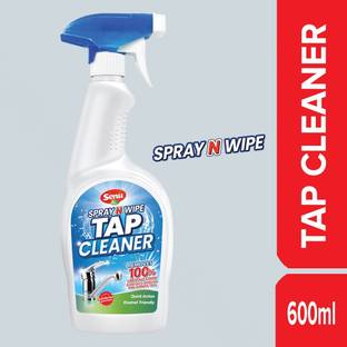 Senu Faucet Cleaner | Spray N Wipe| Hard Water Stain Remover | TAP Kitchen & Bathroom Floral