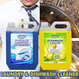 NISHCHAY laundry &dish wash Liquid Detergent Dish Cleaning Gel fresh