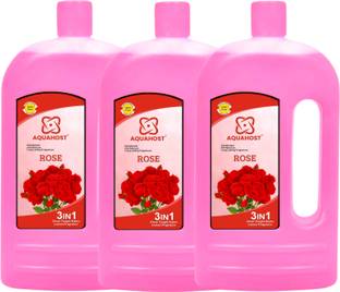 AQUAHOST Rose Flavour Floor Cleaner ( Pack of 3 ) Rose