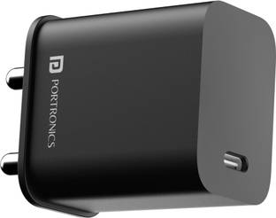 Portronics 20 W PD 3 A Wall Charger for Mobile