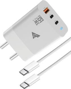 DR VAKU 65 W GaN 3.25 A 3 Port Mobile Charger with Detachable Cable