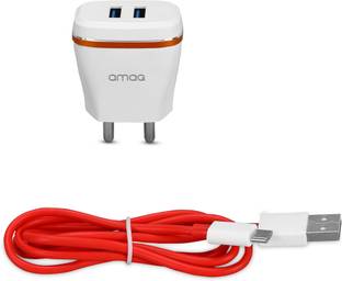amaq 15 W Quick Charge 3 A Wall Charger for Mobile with Detachable Cable