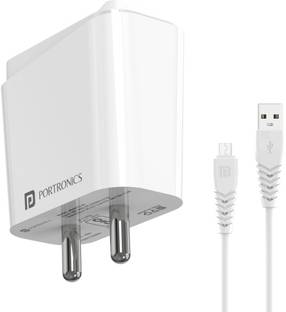 Portronics 12 W 2.4 A Wall Charger for Mobile with Detachable Cable